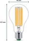 Philips Ultra Efficient LED lamp Transparant - 75 W - E27 - Wit licht