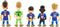 Figurenset Minix FC Barcelona - 5 Onderdelen - 7 cm (5 stuks)