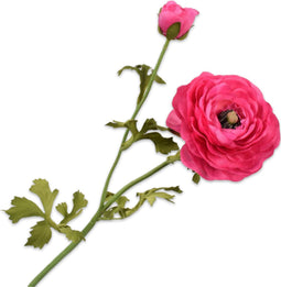 Silk-ka Kunstbloem-Zijden Bloem Ranonkel Steel Beauty 63 cm Voordeelaanbod Per 2 Stuks