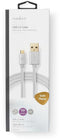 Nedis CCTB60500AL10 - USB A naar USB 2.0 micro kabel - 100 cm - Aluminium