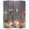 Kamerscherm inklapbaar New York bij nacht 160x170 cm
