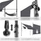 tectake® Klemluifel - Balkonluifel met handzwengel - UV-bestendig - Waterafstotend - Breedte 250 cm - Antraciet