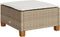 vidaXL - Tuinkruk - met - kussen - 63,5x56x32 - cm - poly - rattan - beige