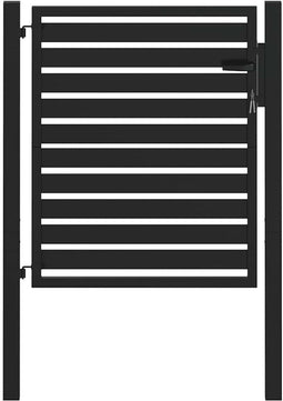 vidaXL - Tuinhek - afsluitbaar - 100x100 - cm - aluminium - zwart