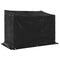 vidaXL - Haardhoutrek - met - regenhoes - 151x80,5x110,5 - cm - staal