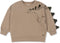 Konges Sløjd Lou Sweatshirt/Trui Animal Spike Dino - Oxford Tan - Maat 4 jaar
