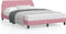 vidaXL - Bedframe - met - hoofdeinde - zonder - matras - 140x200 - cm - fluweel - roze