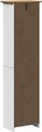 vidaXL - Badkamerkast - BODO - 44x30x160 - cm - wit - en - bruin