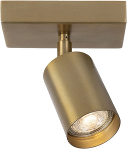 Atmooz - Plafondspots Darcy 1 - Kleur : Goud Brons Plafondlamp - GU10 - Slaapkamer / Woonkamer / Eetkamer - Industrieel - Hoogte 16cm - Metaal