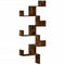 vidaXL - Hoekwandschap - 45x45x147 - cm - bewerkt - hout - gerookt - eikenkleurig