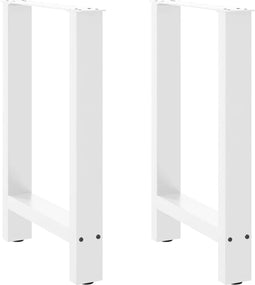 vidaXL - Salontafelpoten - 2 - st - 60x(72-73) - cm - staal - wit