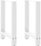 vidaXL - Salontafelpoten - 2 - st - 60x(72-73) - cm - staal - wit
