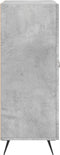 vidaXL - Dressoir - 69,5x34x90 - cm - bewerkt - hout - betongrijs