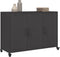 vidaXL - Dressoir - 100,5x39x72 - cm - staal - zwart