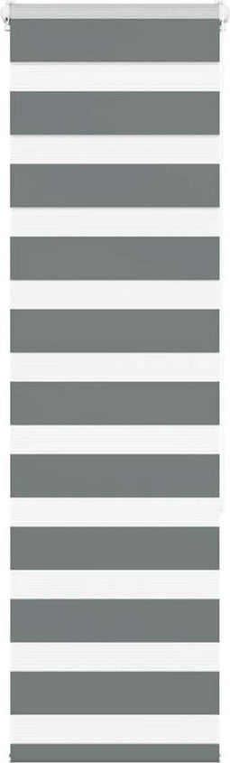 vidaXL - Zebra - rolgordijn - 45x150 - cm - stofbreedte - 40,9 - cm - donkergrijs