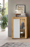 Furnilux Jam - Vitrinekast - Tijdloos ontwerp - Wit eiken - 35x60x86cm