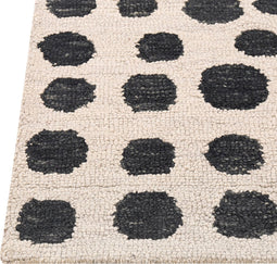 HAVRAN - Vloerkleed - Zwart - 160 x 230 cm - Wol