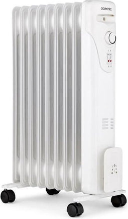 Radiator van elektrische oliebad - 2000 Watt - Oceanic - 3 Powers - 9 Elements - Mobile - Wit