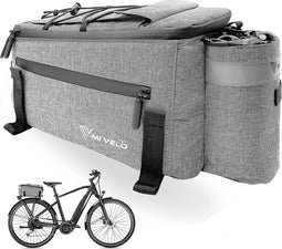 MIVELO - Fietstas - Koeltas voor bagagedrager - Waterafstotend - 10 l - Grijs