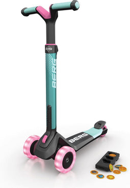 BERG Nexo Step - Kinderstep - Opvouwbaar - In hoogte verstelbaar - Incl. Magneetdeck + LED wielen - 2 tot 12 jaar - Mint