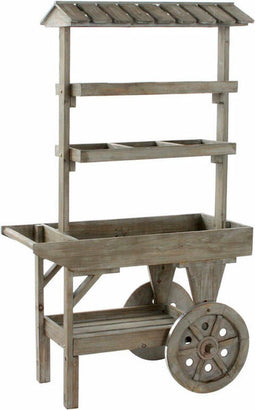 Tuinwagen DKD Home Decor 75 x 36 x 126 cm Spar Lichtbruin