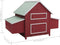 vidaXL - Kippenhok - 157x97x110 - cm - hout - rood
