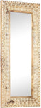 vidaXL - Spiegel - handgesneden - 110x50x2,6 - cm - massief - mangohout