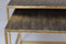 Vierkante Salontafel - 55x55x42/50x50x37 cm - Antiek goud - Metaal - Set van 2