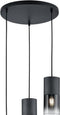 TRIO ROBIN - Hanglamp - 3 lichtpunten - Zwart mat (excl. 3x E27 28W)