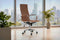 Feel Furniture Luxe Bureaustoel - Hoge Rugleuning - Cognac Zilver