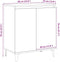 vidaXL - Dressoir - 60x35x70 - cm - bewerkt - hout - oud - houtkleurig