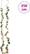 Kerstslingers met bloemen 6 st 250 cm lente zonsondergang rood