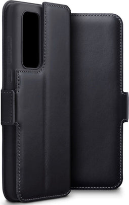 Qubits - lederen slim folio wallet hoes - Geschikt voor Huawei P40 - Zwart