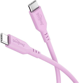 USB-C Silicone Oplaadkabel - Snelladen - 1.5 meter - Roze