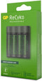 GP ReCyko M451 - Snellader voor 4 AA/AAA batterijen - Inclusief 4 oplaadbare AA-batterijen (2600 mAh)