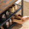 Goliving Schoenenrek - Schoenenbank - 3 lagen - Industrieel - Bruin/Zwart - 80 x 30 x 45 cm