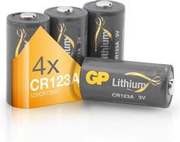 GP Lithium CR123A batterij - CR123 - CR123a 3V Batterij - 4 stuks
