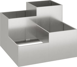 vidaXL - Tuinplanter - 100x100x60 - cm - RVS