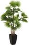 J-Line plant Palmboom Fan In Pot - kunststof - groen