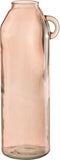 J-Line vaas Handvat Cilinder - glas - lichtroze - large - 45 cm hoog