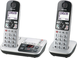 Panasonic KX-TGE522 - DECT-telefoon - 2 handsets - Antwoordapparaat - Nummerherkenning - Zilver (2 stuks)