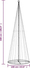 vidaXL - Kegelkerstboom - 732 - LED's - koudwit - 160x500 - cm