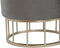 Voetensteun DKD Home Decor Gouden Donker grijs Polyester Metaal 38 x 38 x 41 cm