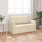 vidaXL - Ligbed - Sofa - 2-in-1 - Crème - 124x71x78 - cm - Stof