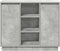 vidaXL - Dressoir - met - LED - Betongrijs - 90x32x75 - cm - Gelaagd - Hout