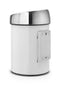 Brabantia Touch Bin - Prullenbak - 3 l - Soft-Touch sluiting - White / Brilliant Steel deksel