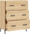 vidaXL - Dressoir - 69,5x34x90 - cm - bewerkt - hout - sonoma - eikenkleurig