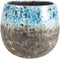 Lindy Sky Blue blauwe pot 30 cm ronde bloempot voor binnen