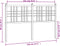 vidaXL - Hoofdbord - 140 - cm - metaal - wit