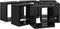 vidaXL - Wandschappen - kubus - 6 - st - 22x15x22 - cm - hoogglans - zwart